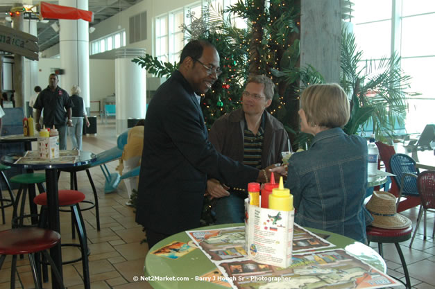 Minister of Tourism, Hon. Edmund Bartlett - Director of Tourism, Basil Smith, and Mayor of Montego Bay, Councillor Charles Sinclair Launch of Winter Tourism Season at Sangster International Airport, Saturday, December 15, 2007 - Sangster International Airport - MBJ Airports Limited, Montego Bay, Jamaica W.I. - Photographs by Net2Market.com - Barry J. Hough Sr, Photographer - Negril Travel Guide, Negril Jamaica WI - http://www.negriltravelguide.com - info@negriltravelguide.com...!