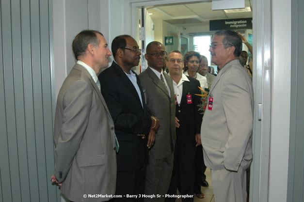 Minister of Tourism, Hon. Edmund Bartlett - Director of Tourism, Basil Smith, and Mayor of Montego Bay, Councillor Charles Sinclair Launch of Winter Tourism Season at Sangster International Airport, Saturday, December 15, 2007 - Sangster International Airport - MBJ Airports Limited, Montego Bay, Jamaica W.I. - Photographs by Net2Market.com - Barry J. Hough Sr, Photographer - Negril Travel Guide, Negril Jamaica WI - http://www.negriltravelguide.com - info@negriltravelguide.com...!