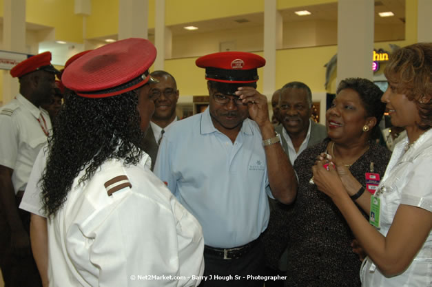 Minister of Tourism, Hon. Edmund Bartlett - Director of Tourism, Basil Smith, and Mayor of Montego Bay, Councillor Charles Sinclair Launch of Winter Tourism Season at Sangster International Airport, Saturday, December 15, 2007 - Sangster International Airport - MBJ Airports Limited, Montego Bay, Jamaica W.I. - Photographs by Net2Market.com - Barry J. Hough Sr, Photographer - Negril Travel Guide, Negril Jamaica WI - http://www.negriltravelguide.com - info@negriltravelguide.com...!