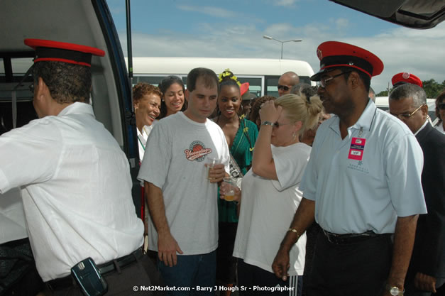 Minister of Tourism, Hon. Edmund Bartlett - Director of Tourism, Basil Smith, and Mayor of Montego Bay, Councillor Charles Sinclair Launch of Winter Tourism Season at Sangster International Airport, Saturday, December 15, 2007 - Sangster International Airport - MBJ Airports Limited, Montego Bay, Jamaica W.I. - Photographs by Net2Market.com - Barry J. Hough Sr, Photographer - Negril Travel Guide, Negril Jamaica WI - http://www.negriltravelguide.com - info@negriltravelguide.com...!