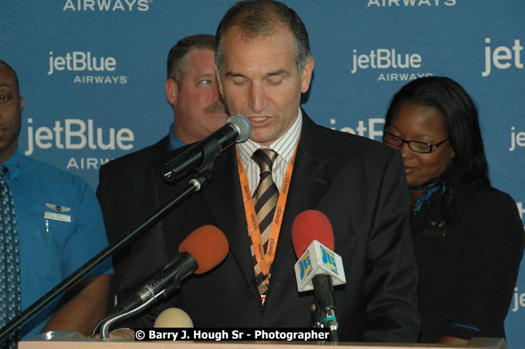 JetBue Airways' Inaugural Air Service between Sangster International Airport, Montego Bay and John F. Kennedy Airport, New York at MBJ Airports Sangster International Airport, Montego Bay, St. James, Jamaica - Thursday, May 21, 2009 - Photographs by Net2Market.com - Barry J. Hough Sr, Photographer/Photojournalist - Negril Travel Guide, Negril Jamaica WI - http://www.negriltravelguide.com - info@negriltravelguide.com...!