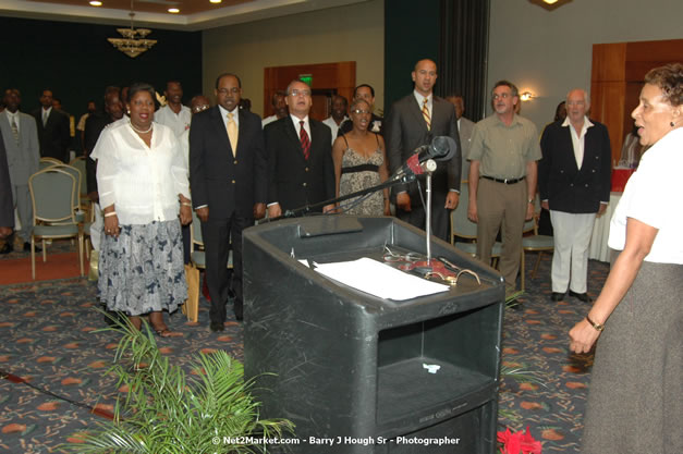 Red Cap Porters Awards - Minister of Tourism, Hon. Edmund Bartlett - Director of Tourism, Basil Smith - Friday, December 14, 2007 - Holiday Inn Sunspree, Montego Bay, Jamaica W.I. - Photographs by Net2Market.com - Barry J. Hough Sr, Photographer - Negril Travel Guide, Negril Jamaica WI - http://www.negriltravelguide.com - info@negriltravelguide.com...!