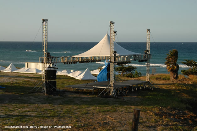 The Aqueduct Venue Under Construction - Monday, January 22th - 10th Anniversary - Air Jamaica Jazz & Blues Festival 2007 - The Art of Music - Tuesday, January 23 - Saturday, January 27, 2007, The Aqueduct on Rose Hall, Montego Bay, Jamaica - Negril Travel Guide, Negril Jamaica WI - http://www.negriltravelguide.com - info@negriltravelguide.com...!