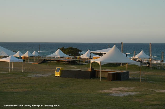 The Aqueduct Venue Under Construction - Monday, January 22th - 10th Anniversary - Air Jamaica Jazz & Blues Festival 2007 - The Art of Music - Tuesday, January 23 - Saturday, January 27, 2007, The Aqueduct on Rose Hall, Montego Bay, Jamaica - Negril Travel Guide, Negril Jamaica WI - http://www.negriltravelguide.com - info@negriltravelguide.com...!