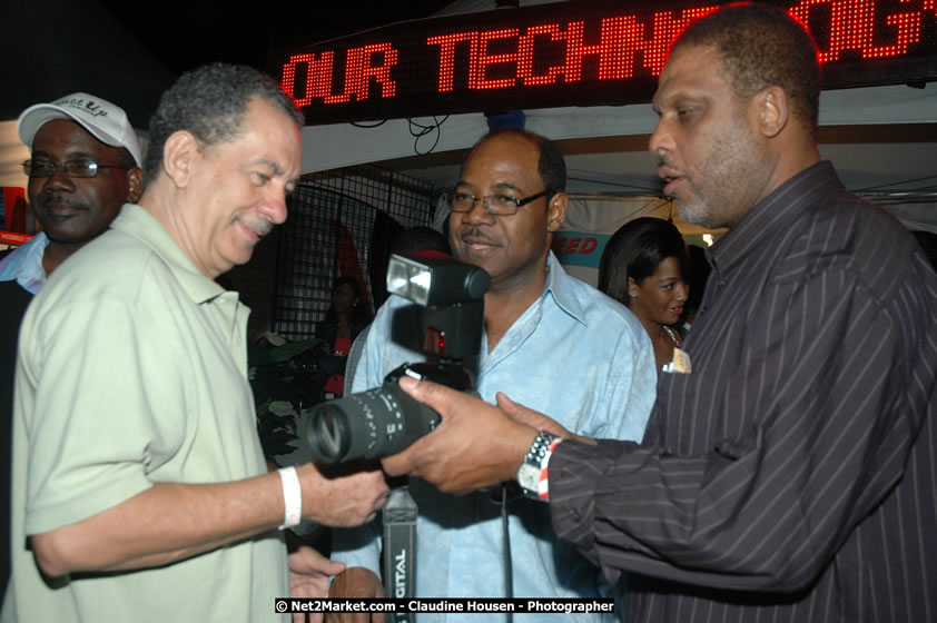 Minister of Tourism, Hon. Edmund Bartlett, and Director of Tourism, Basil Smith at the Air Jamaica Jazz and Blues Festival 2008 The Art of Music - Saturday, January 26, 2008 - Air Jamaica Jazz & Blues 2008 The Art of Music venue at the Aqaueduct on Rose Hall Resort & Counrty Club, Montego Bay, St. James, Jamaica W.I. - Thursday, January 24 - Saturday, January 26, 2008 - Photographs by Net2Market.com - Claudine Housen & Barry J. Hough Sr, Photographers - Negril Travel Guide, Negril Jamaica WI - http://www.negriltravelguide.com - info@negriltravelguide.com...!