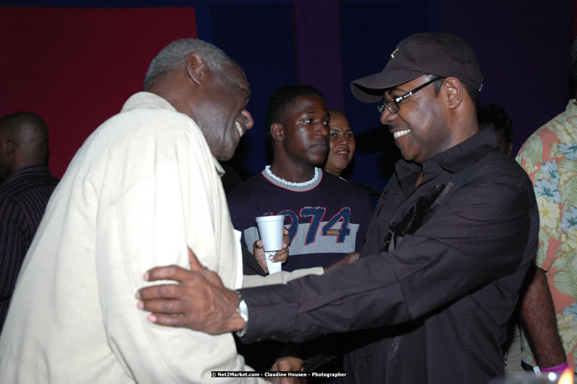 The Hon. Orette Bruce Goldwin, M.P., Prime Minister of Jamaica, Minister of Tourism, Hon. Edmund Bartlett, and Director of Tourism, Basil Smith at the Air Jamaica Jazz and Blues Festival 2008 The Art of Music - Thrusday, January 24, 2008 - Air Jamaica Jazz & Blues 2008 The Art of Music venue at the Aqaueduct on Rose Hall Resort & Counrty Club, Montego Bay, St. James, Jamaica W.I. - Thursday, January 24 - Saturday, January 26, 2008 - Photographs by Net2Market.com - Claudine Housen & Barry J. Hough Sr, Photographers - Negril Travel Guide, Negril Jamaica WI - http://www.negriltravelguide.com - info@negriltravelguide.com...!