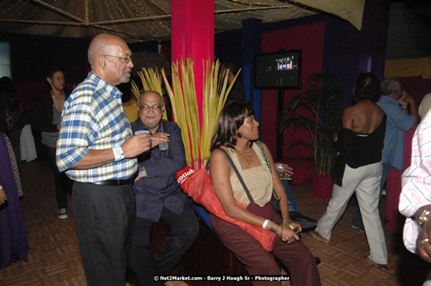 The Hon. Orette Bruce Goldwin, M.P., Prime Minister of Jamaica, Minister of Tourism, Hon. Edmund Bartlett, and Director of Tourism, Basil Smith at the Air Jamaica Jazz and Blues Festival 2008 The Art of Music - Thrusday, January 24, 2008 - Air Jamaica Jazz & Blues 2008 The Art of Music venue at the Aqaueduct on Rose Hall Resort & Counrty Club, Montego Bay, St. James, Jamaica W.I. - Thursday, January 24 - Saturday, January 26, 2008 - Photographs by Net2Market.com - Claudine Housen & Barry J. Hough Sr, Photographers - Negril Travel Guide, Negril Jamaica WI - http://www.negriltravelguide.com - info@negriltravelguide.com...!