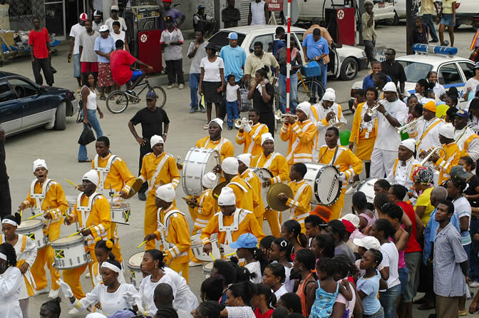 Grand Gala Parade @ Lucea - Portmore Pace Setters Marching Band - Hanover Homecoming Celebrations Photographs - Negril Travel Guide, Negril Jamaica WI - http://www.negriltravelguide.com - info@negriltravelguide.com...!