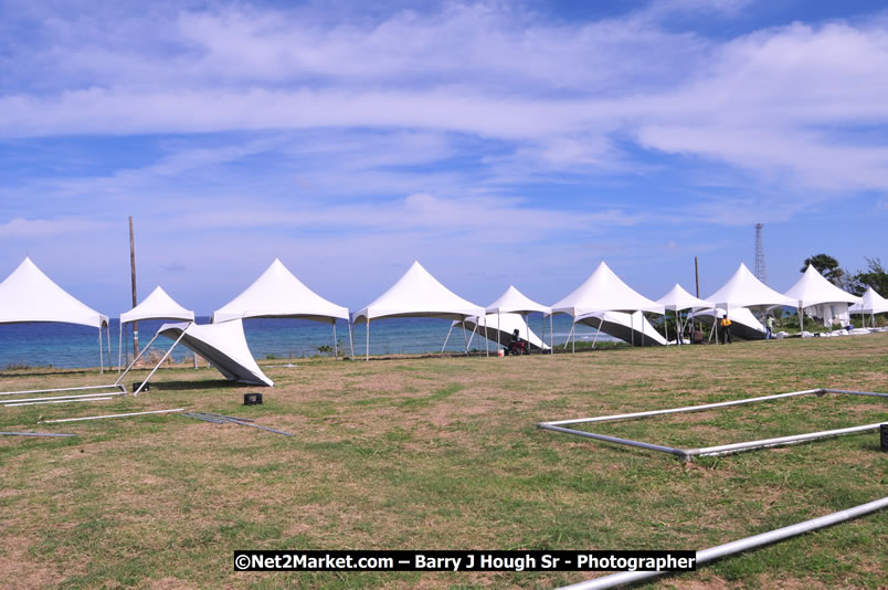 Preparations at the Venue - Jamaica Jazz and Blues Festival 2009, Thursday, January 15, 2009 - Venue at the Aqueduct on Rose Hall Resort &amp; Country Club, Montego Bay, Jamaica - Thursday, January 22 - Saturday, January 24, 2009 - Photographs by Net2Market.com - Barry J. Hough Sr, Photographer/Photojournalist - Negril Travel Guide, Negril Jamaica WI - http://www.negriltravelguide.com - info@negriltravelguide.com...!