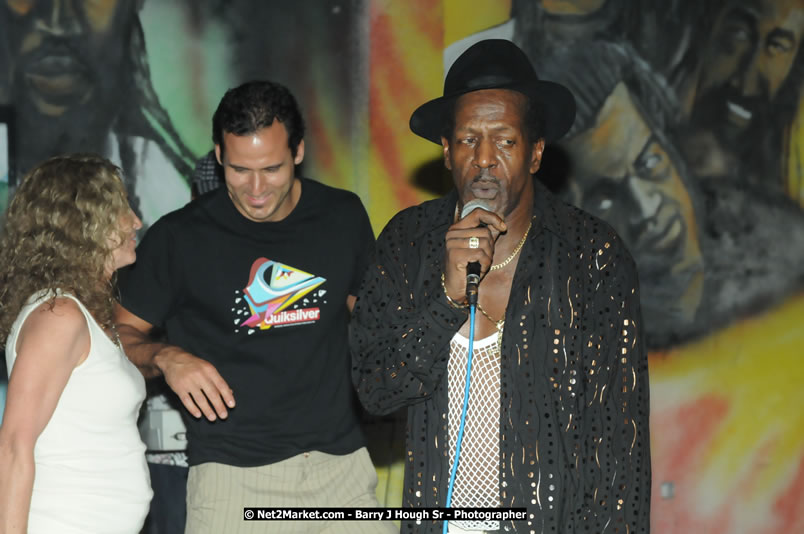 Leroy Sibbles and Gregory Isaacs at Bourbon Beach - Monday, February 11, 2008 - Bourbon Beach, Norman Manley Boulevard, Negril, Westmoreland, Jamaica W.I. - Photographs by Net2Market.com - Barry J. Hough Sr, Photographer - Negril Travel Guide, Negril Jamaica WI - http://www.negriltravelguide.com - info@negriltravelguide.com...!