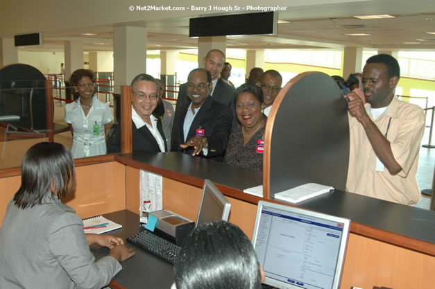 Minister of Tourism, Hon. Edmund Bartlett - Director of Tourism, Basil Smith, and Mayor of Montego Bay, Councillor Charles Sinclair Launch of Winter Tourism Season at Sangster International Airport, Saturday, December 15, 2007 - Sangster International Airport - MBJ Airports Limited, Montego Bay, Jamaica W.I. - Photographs by Net2Market.com - Barry J. Hough Sr, Photographer - Negril Travel Guide, Negril Jamaica WI - http://www.negriltravelguide.com - info@negriltravelguide.com...!