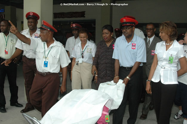 Minister of Tourism, Hon. Edmund Bartlett - Director of Tourism, Basil Smith, and Mayor of Montego Bay, Councillor Charles Sinclair Launch of Winter Tourism Season at Sangster International Airport, Saturday, December 15, 2007 - Sangster International Airport - MBJ Airports Limited, Montego Bay, Jamaica W.I. - Photographs by Net2Market.com - Barry J. Hough Sr, Photographer - Negril Travel Guide, Negril Jamaica WI - http://www.negriltravelguide.com - info@negriltravelguide.com...!