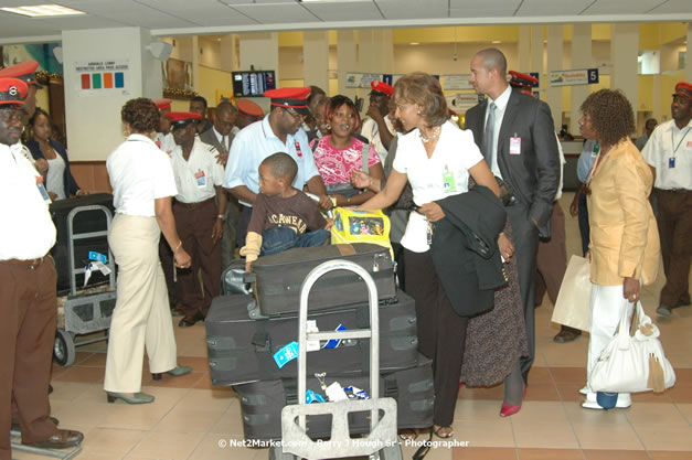 Minister of Tourism, Hon. Edmund Bartlett - Director of Tourism, Basil Smith, and Mayor of Montego Bay, Councillor Charles Sinclair Launch of Winter Tourism Season at Sangster International Airport, Saturday, December 15, 2007 - Sangster International Airport - MBJ Airports Limited, Montego Bay, Jamaica W.I. - Photographs by Net2Market.com - Barry J. Hough Sr, Photographer - Negril Travel Guide, Negril Jamaica WI - http://www.negriltravelguide.com - info@negriltravelguide.com...!