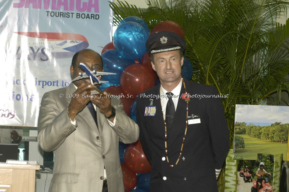  British Airways Inaugurates New Scheduled Service from London Gatwick Airport to Sangster International Airport, Montego Bay, Jamaica, Thursday, October 29, 2009 - Photographs by Barry J. Hough Sr. Photojournalist/Photograper - Photographs taken with a Nikon D70, D100, or D300 - Negril Travel Guide, Negril Jamaica WI - http://www.negriltravelguide.com - info@negriltravelguide.com...!