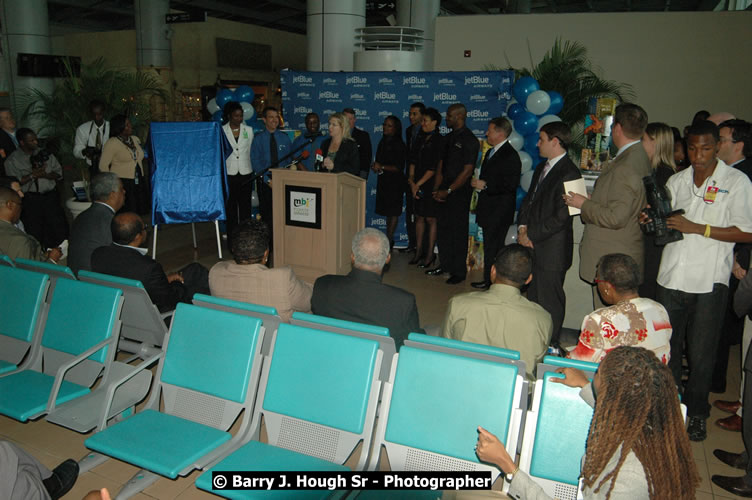 JetBue Airways' Inaugural Air Service between Sangster International Airport, Montego Bay and John F. Kennedy Airport, New York at MBJ Airports Sangster International Airport, Montego Bay, St. James, Jamaica - Thursday, May 21, 2009 - Photographs by Net2Market.com - Barry J. Hough Sr, Photographer/Photojournalist - Negril Travel Guide, Negril Jamaica WI - http://www.negriltravelguide.com - info@negriltravelguide.com...!