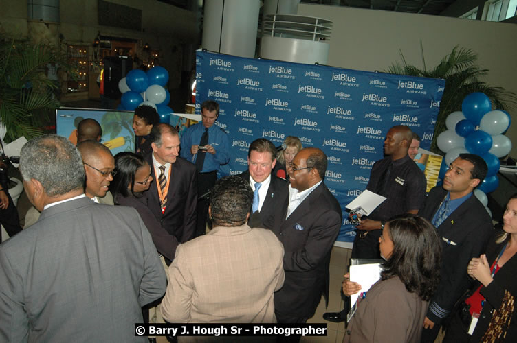 JetBue Airways' Inaugural Air Service between Sangster International Airport, Montego Bay and John F. Kennedy Airport, New York at MBJ Airports Sangster International Airport, Montego Bay, St. James, Jamaica - Thursday, May 21, 2009 - Photographs by Net2Market.com - Barry J. Hough Sr, Photographer/Photojournalist - Negril Travel Guide, Negril Jamaica WI - http://www.negriltravelguide.com - info@negriltravelguide.com...!