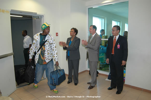 MBJ Airports Limited Welcomes WestJet Airlines - Inaugural Scheduled Service From Toronto Pearsons International Airport - Monday, December 10, 2007 - Sangster International Airport - MBJ Airports Limited, Montego Bay, Jamaica W.I. - Photographs by Net2Market.com - Barry J. Hough Sr, Photographer - Negril Travel Guide, Negril Jamaica WI - http://www.negriltravelguide.com - info@negriltravelguide.com...!