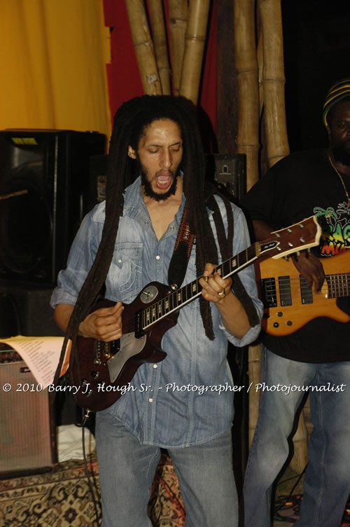 Julian Marley - Grammy Nominee & Son of the Legend Bob Marley - Live in Concert - Also featuring Ras Noble, Power Drill, Iron Head, & Robin Banks - Backing Band Roots Warrior, plus DJ Gemini @ One Love Reggae Concerts Series 09/10 @ Negril Escape Resort & Spa, February 2, 2010, One Love Drive, West End, Negril, Westmoreland, Jamaica W.I. - Photographs by Net2Market.com - Barry J. Hough Sr, Photographer/Photojournalist - The Negril Travel Guide - Negril's and Jamaica's Number One Concert Photography Web Site with over 40,000 Jamaican Concert photographs Published -  Negril Travel Guide, Negril Jamaica WI - http://www.negriltravelguide.com - info@negriltravelguide.com...!