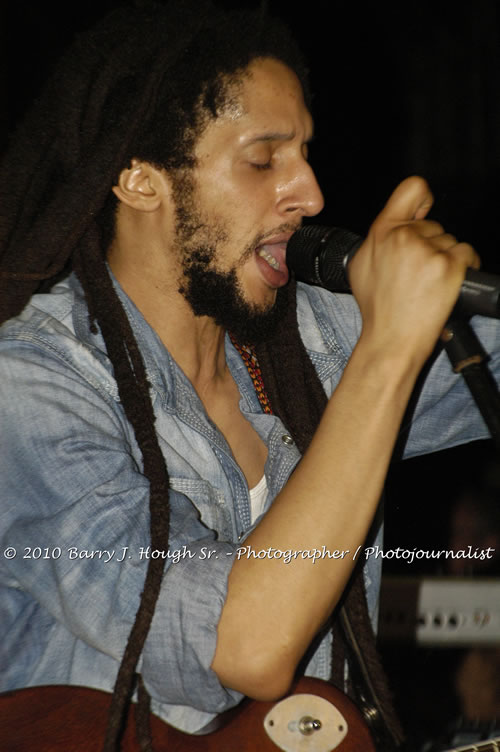 Julian Marley - Grammy Nominee & Son of the Legend Bob Marley - Live in Concert - Also featuring Ras Noble, Power Drill, Iron Head, & Robin Banks - Backing Band Roots Warrior, plus DJ Gemini @ One Love Reggae Concerts Series 09/10 @ Negril Escape Resort & Spa, February 2, 2010, One Love Drive, West End, Negril, Westmoreland, Jamaica W.I. - Photographs by Net2Market.com - Barry J. Hough Sr, Photographer/Photojournalist - The Negril Travel Guide - Negril's and Jamaica's Number One Concert Photography Web Site with over 40,000 Jamaican Concert photographs Published -  Negril Travel Guide, Negril Jamaica WI - http://www.negriltravelguide.com - info@negriltravelguide.com...!