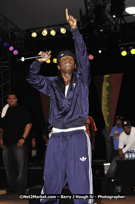 Lil Wayne @ Red Stripe Reggae Sumfest 2008 International Night 2, Catherine Hall, Montego Bay - Saturday, July 19, 2008 - Reggae Sumfest 2008 July 13 - July 19, 2008 - Photographs by Net2Market.com - Barry J. Hough Sr. Photojournalist/Photograper - Photographs taken with a Nikon D300 - Negril Travel Guide, Negril Jamaica WI - http://www.negriltravelguide.com - info@negriltravelguide.com...!