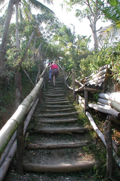 Riverwalk at   Mayfield Falls - Negril, Jamaica W.I. - Saturday, December 8, 2001 - Negril Travel Guide