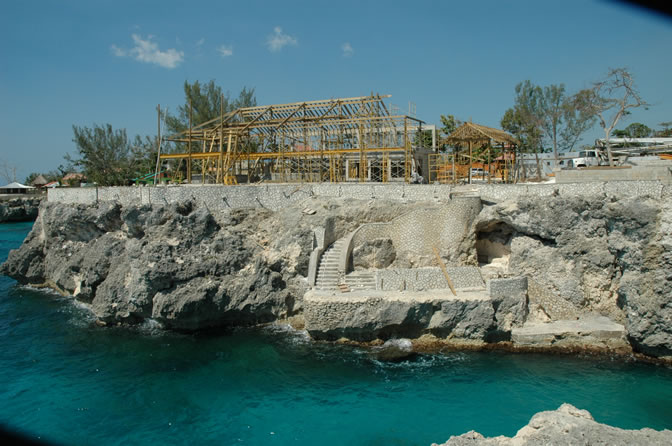 W orld Famous - Rick's Cafe - Negril's West End Cliffs - Rebuilding After Ivan  - Negril Travel Guide, Negril Jamaica WI - http://www.negriltravelguide.com - info@negriltravelguide.com...!